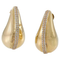 14KT Yellow Gold Diamond Teardrop Earrings