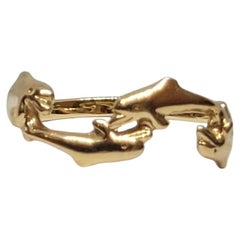 14kt Gelbgold Delphin-Ring, Größe 6 mm, 6,5 mm am breitesten Punkt, 1,7 gr, gestempelt
