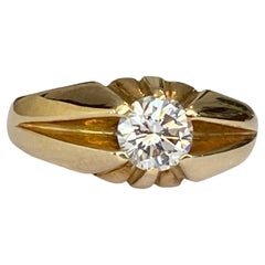14kt. yellow gold Dome Solitaire  Diamond Ring approx. 0.65crt