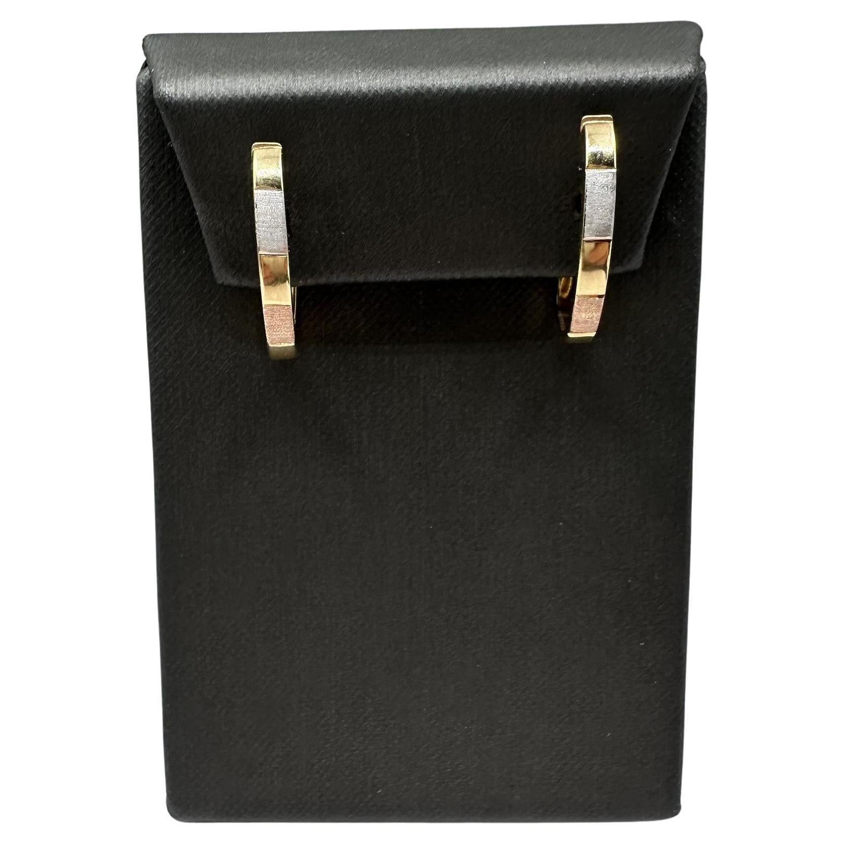 Orecchini in oro giallo 14kt con finitura rosa e bianca - 3 mm, 1,91 g, nuovi in vendita