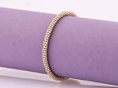 14KT Yellow Gold Elegant Pavé Diamond 6.98 Cts Bangle Bracelet