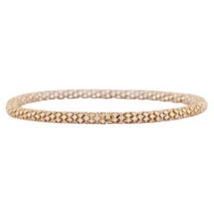 14KT Yellow Gold Elegant Pavé Diamond 6.98 Cts Bangle Bracelet