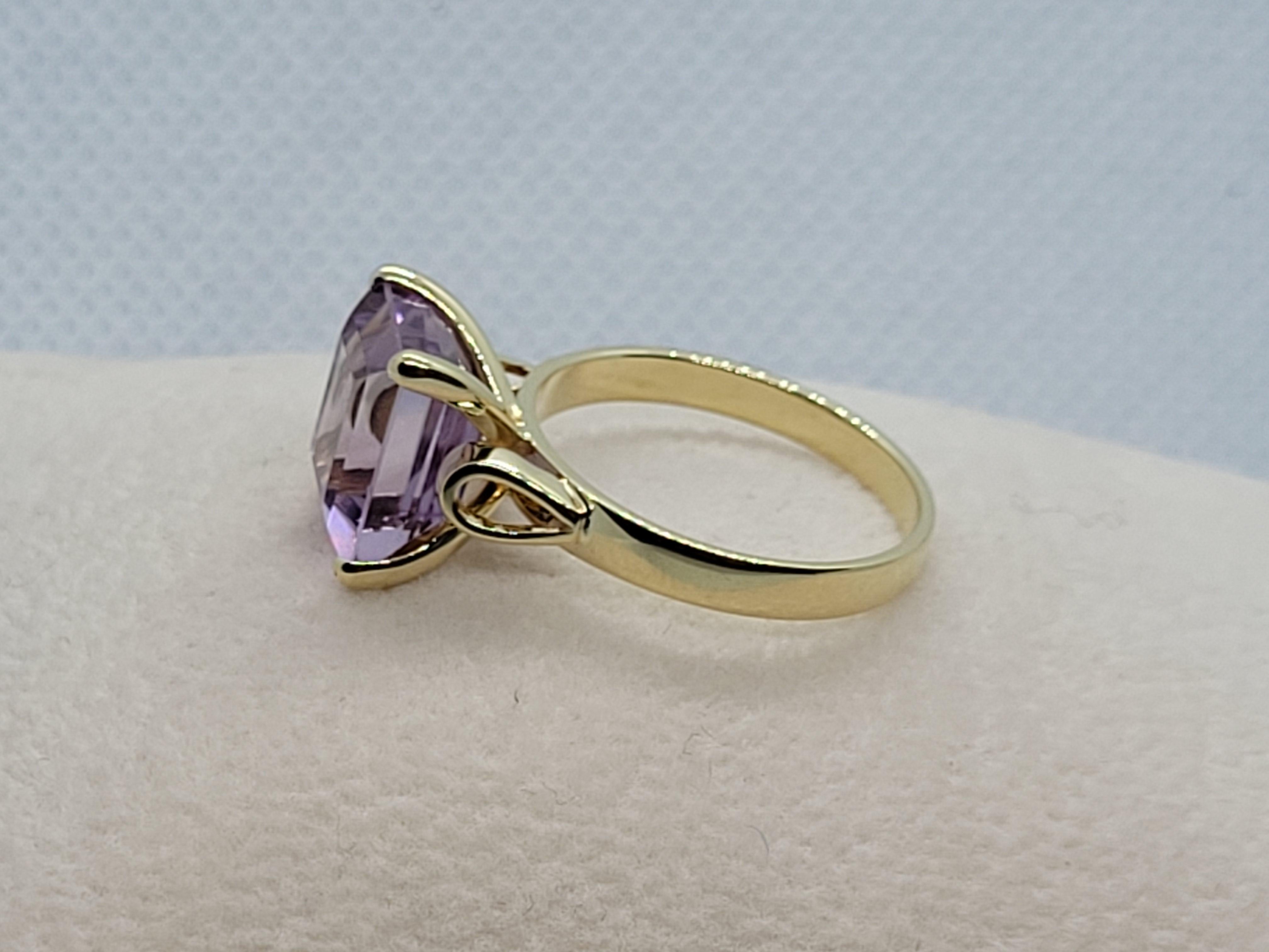 emerald and amethyst ring