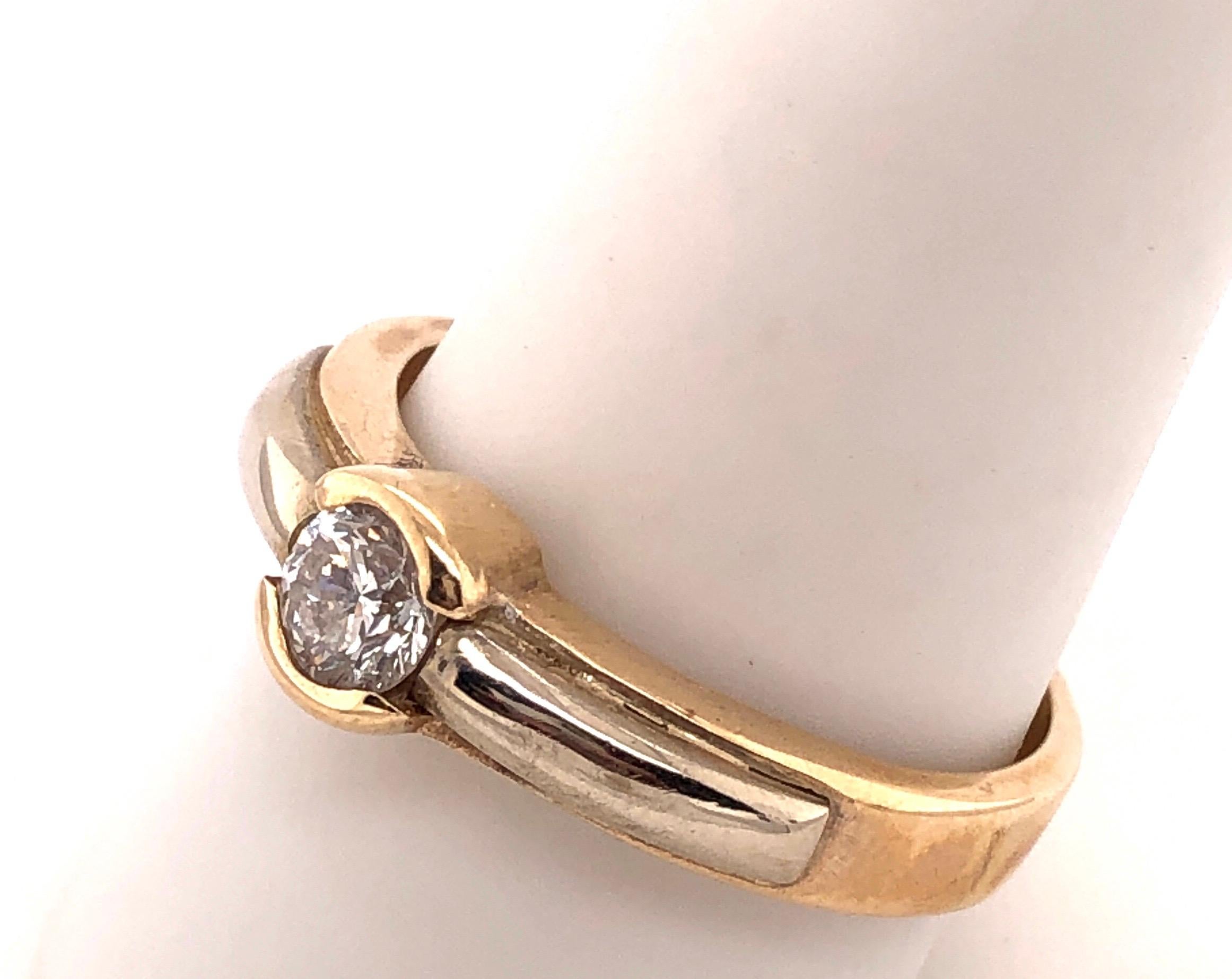 Bague de fiançailles et de mariage en or jaune 14 carats, poids total des diamants de 0,50 carat en vente 5