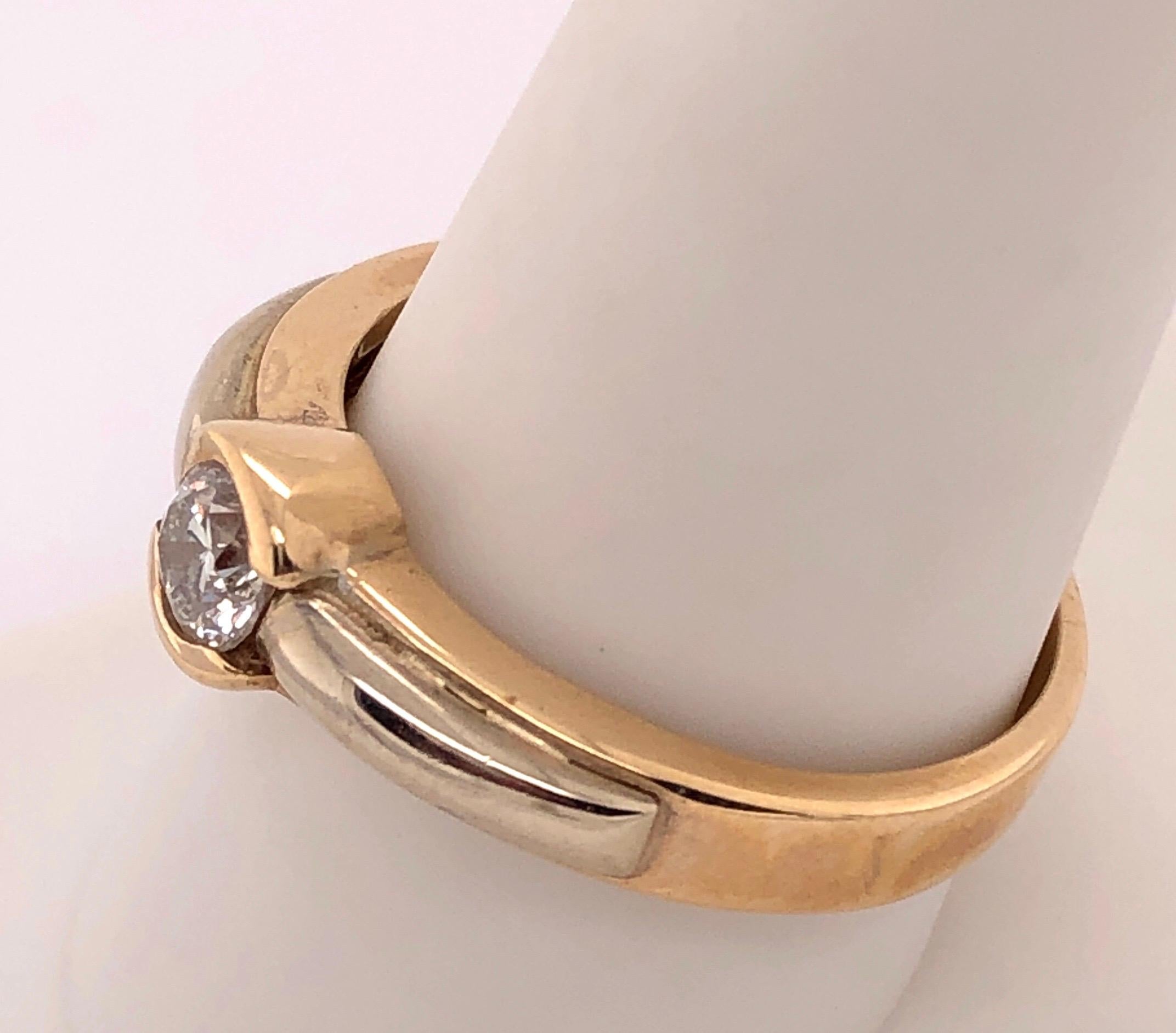 Bague de fiançailles et de mariage en or jaune 14 carats, poids total des diamants de 0,50 carat en vente 3