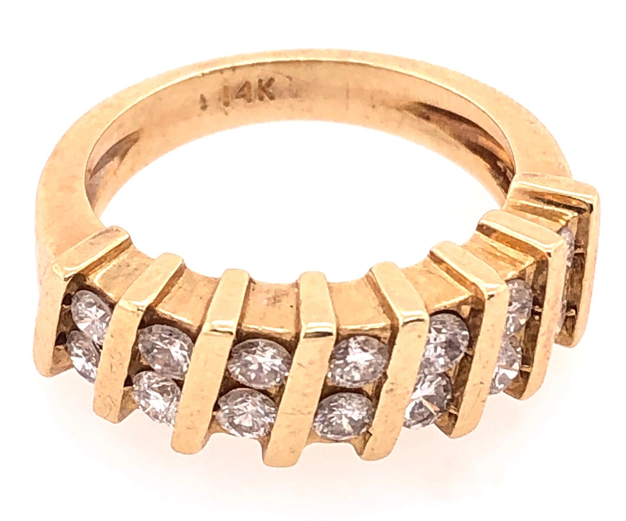 14Kt Yellow Gold Fashion Ring 1.00 Total Diamond Weight.
Size 4 with 6 grams total weight.