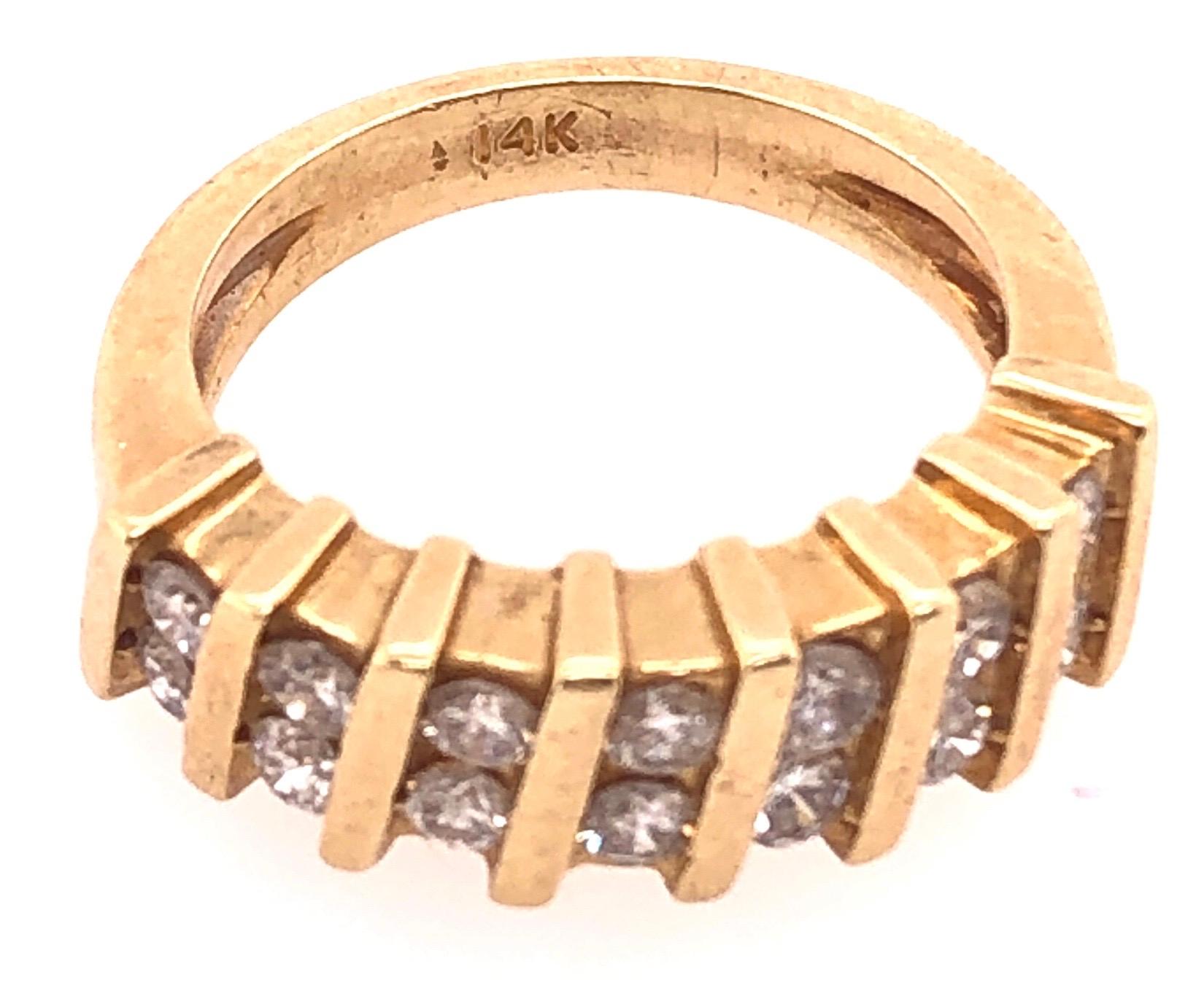 14 Karat Yellow Gold Fashion Ring 1.00 Total Diamond Weight For Sale 3