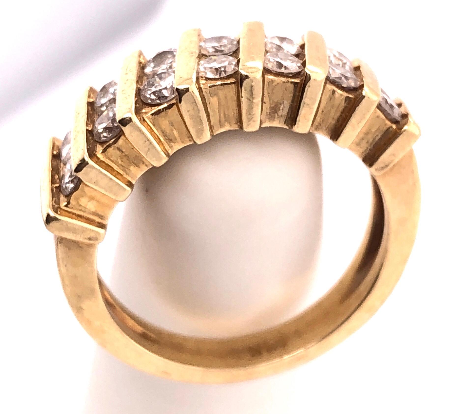 14 Karat Yellow Gold Fashion Ring 1.00 Total Diamond Weight For Sale 4
