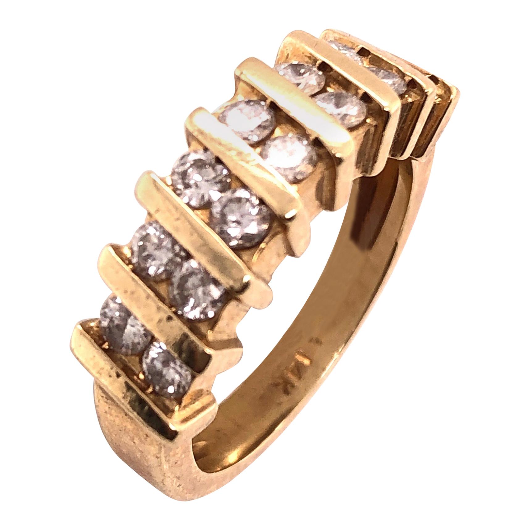 14 Karat Yellow Gold Fashion Ring 1.00 Total Diamond Weight