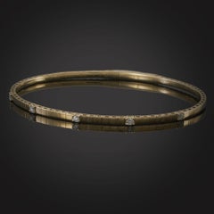 Pulsera de Diamantes Flex de Cinco Piedras de Oro Amarillo de 14 KT - 0.18CT-TW