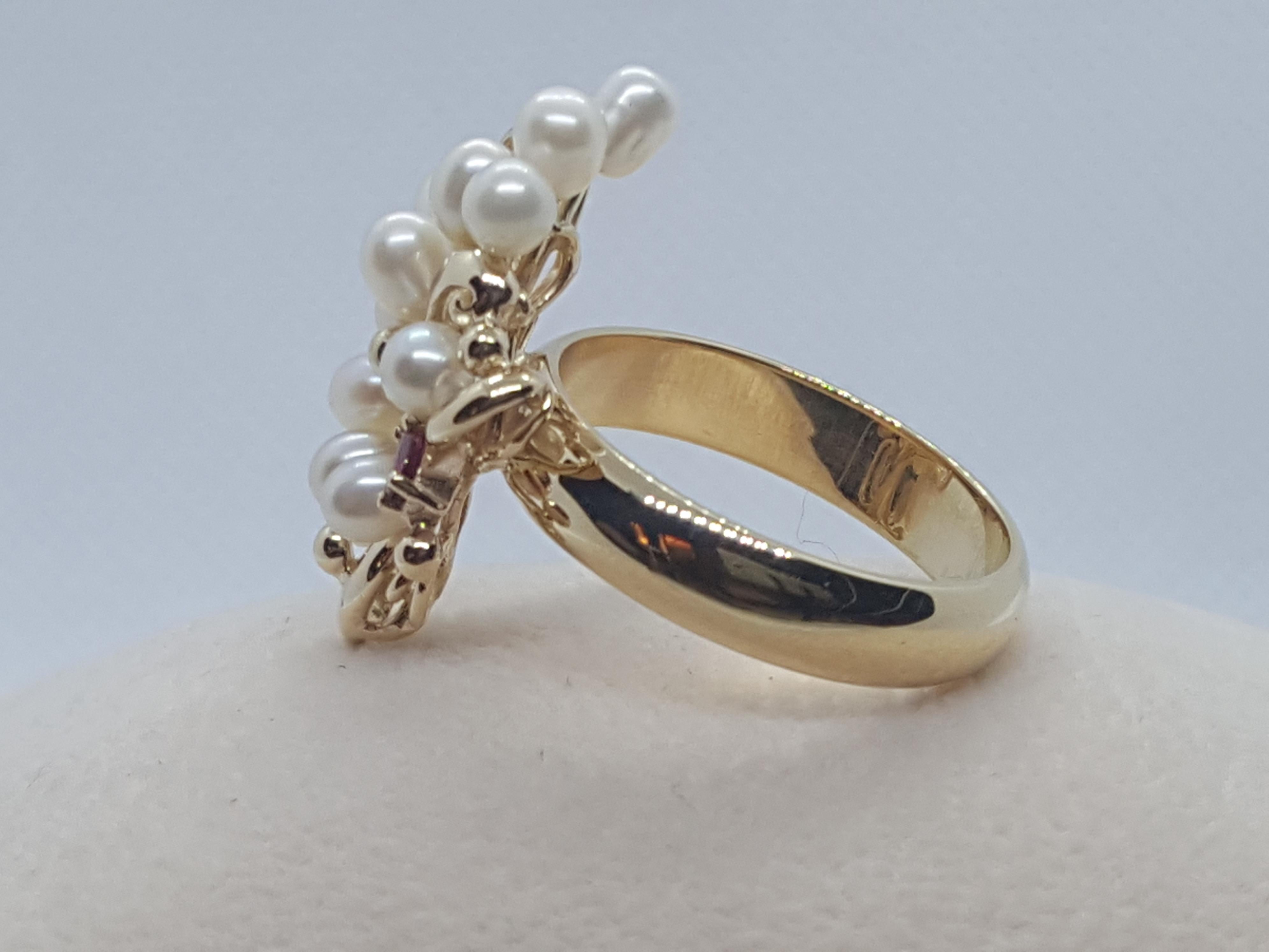 cluster pearl ring