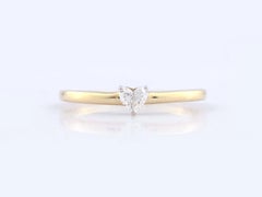 14KT Yellow Gold Heart-Cut Diamond Solitaire Engagement Ring