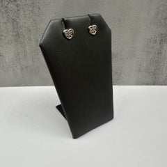 14kt Yellow Gold Heart Earrings for Kids – Threaded Backs, 0.4g, New