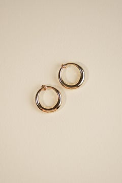 14kt Yellow Gold Italian Hinged Hoop Earrings