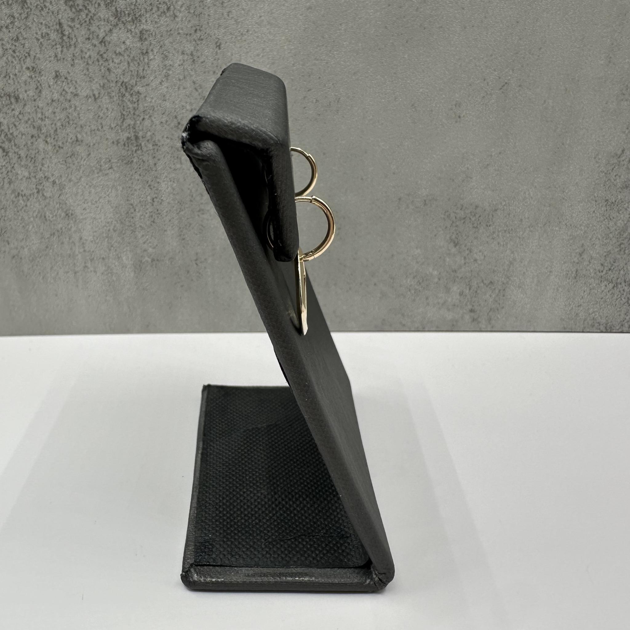 Orecchini Huggie in oro giallo 14kt con pendente rimovibile - 11,8 mm, 1,4 g, nuovi In condizioni Nuovo in vendita a West Hempstead, NY