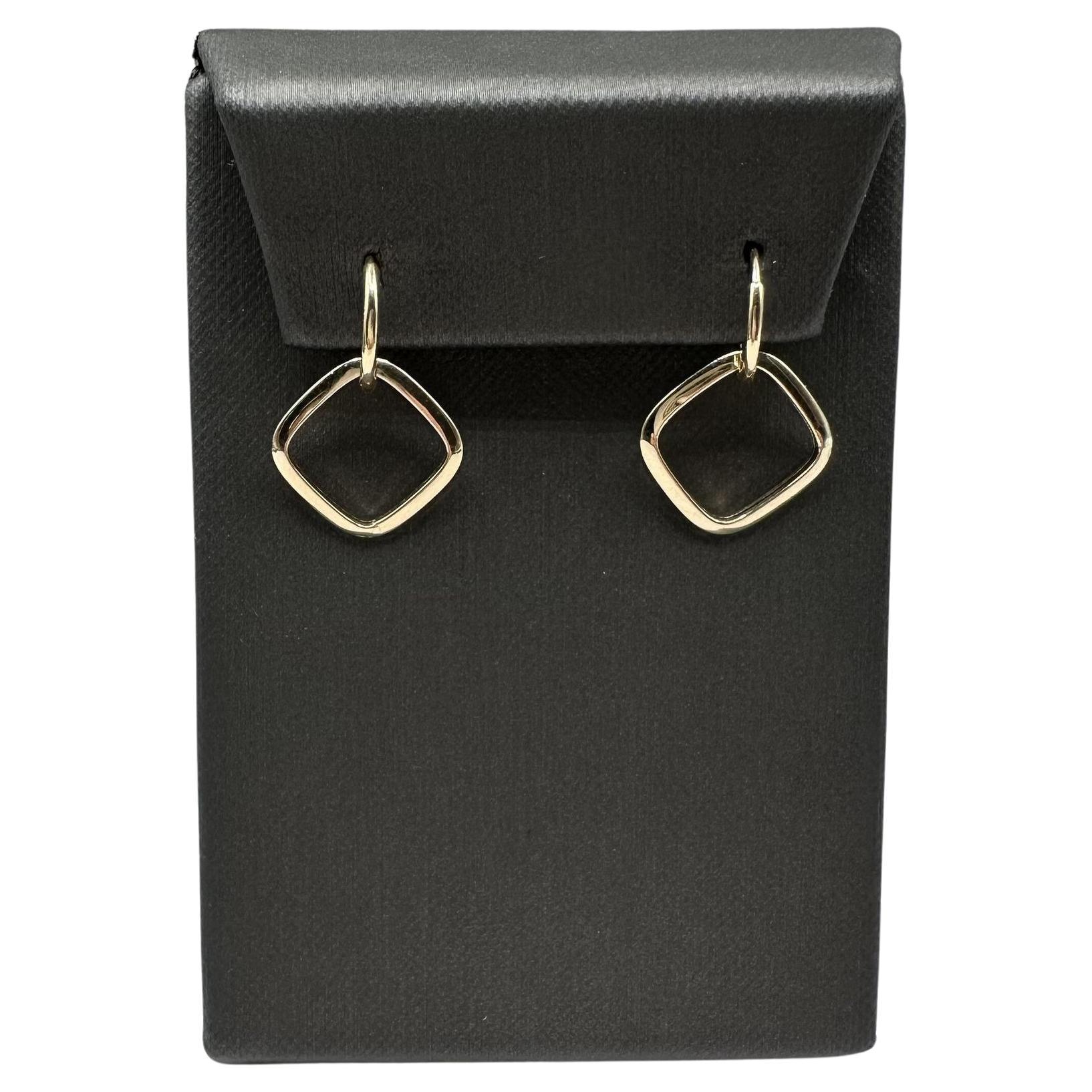 Orecchini Huggie in oro giallo 14kt con pendente rimovibile - 11,8 mm, 1,4 g, nuovi in vendita