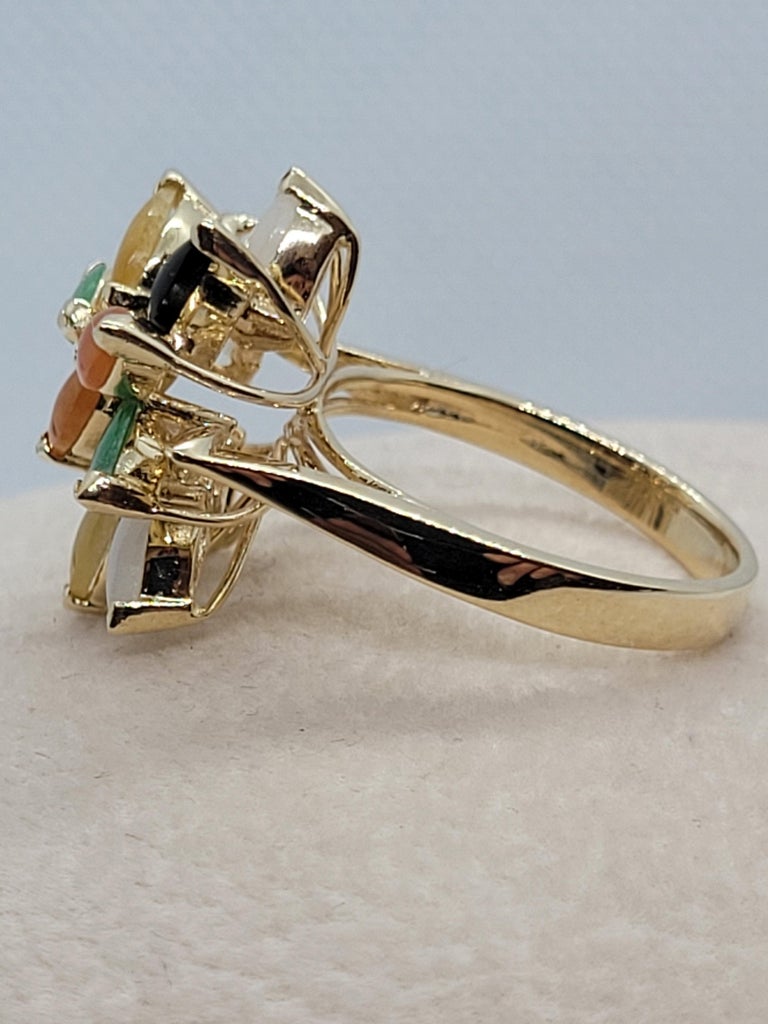 Bague Marquis En Or Jaune 14 Carats - Taille 5,5 - Pierre CZ - Poids 5,08g - Occasion