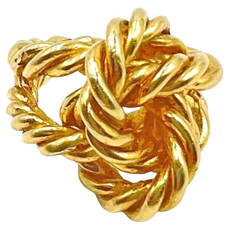 14kt Yellow Gold Nautical Rope Knot Ring at 1stDibs nautical knot ring