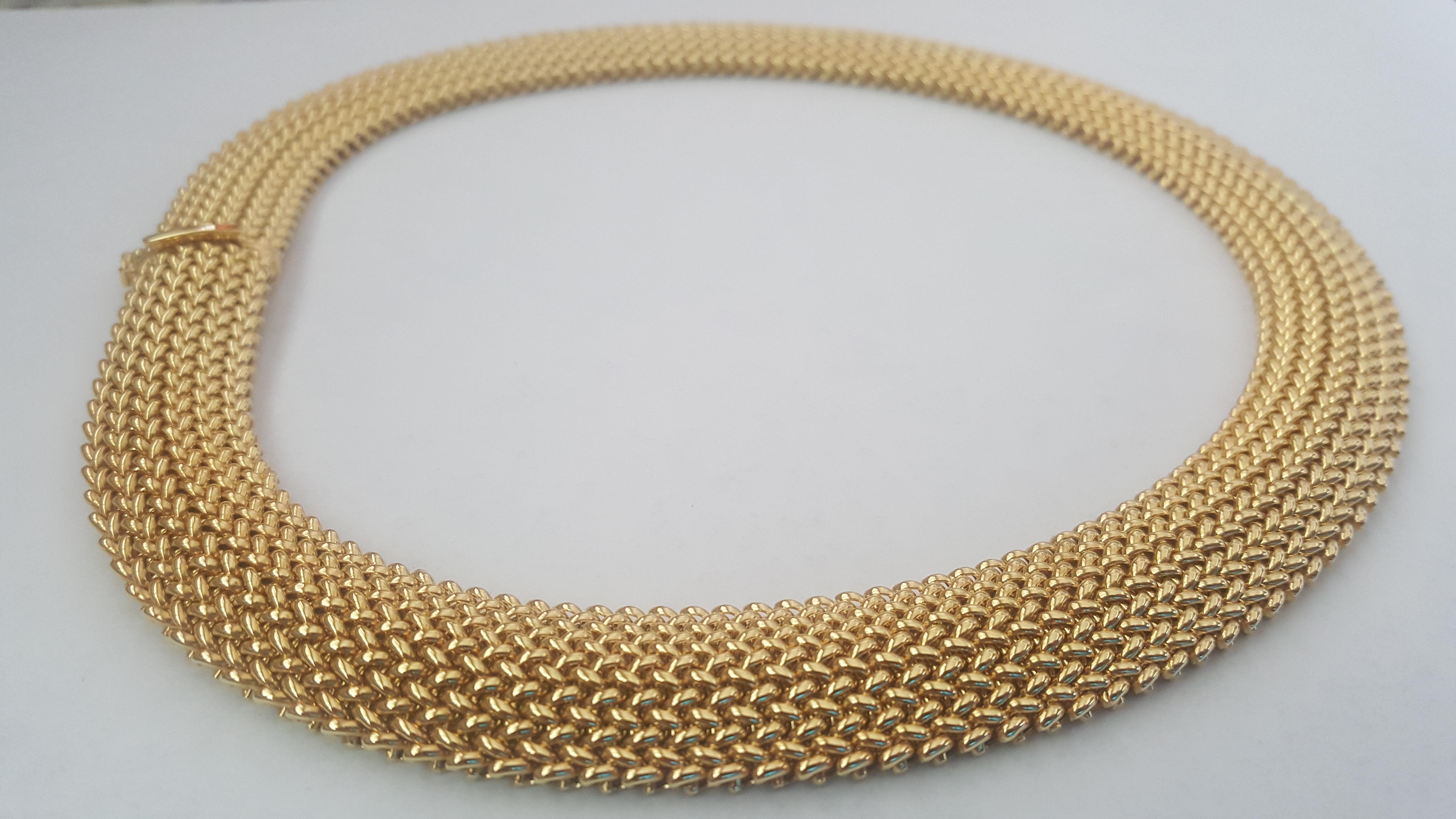 14k gold mesh necklace