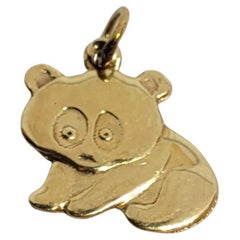 14kt Gelbgold Panda Charm-Anhänger schmuckvoller 16mm x 12mm gestempelt 14k .5 Gramm