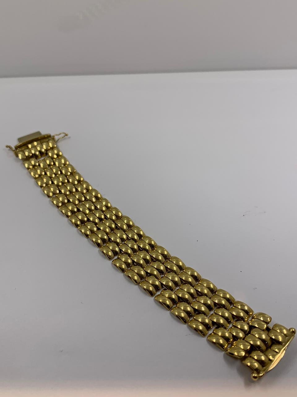 14 Karat Yellow Gold Panther Bracelet, 33.3 Grams In New Condition In Wilmington, DE