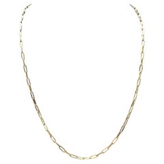 14kt Yellow Gold Paperclip Chain – 20 Inches, 2.2mm, New