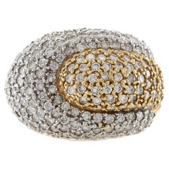 14KT Yellow Gold Pave Diamond Ring