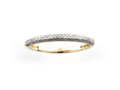 14KT Yellow Gold Pave Round Cut Diamond Eternity Band