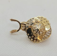 14kt Yellow Gold Pearl Diamond Pendant Enhancer, 12.3mm White Pearl, 1.78cttw