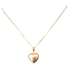 14kt Yellow Gold Puff Heart Pendant with Italian Box Chain 15mm x 12mm x 4mm 14kt Yellow Gold Puff Heart Pendant with Italian Box Chain 15mm x 12mm x 4mm