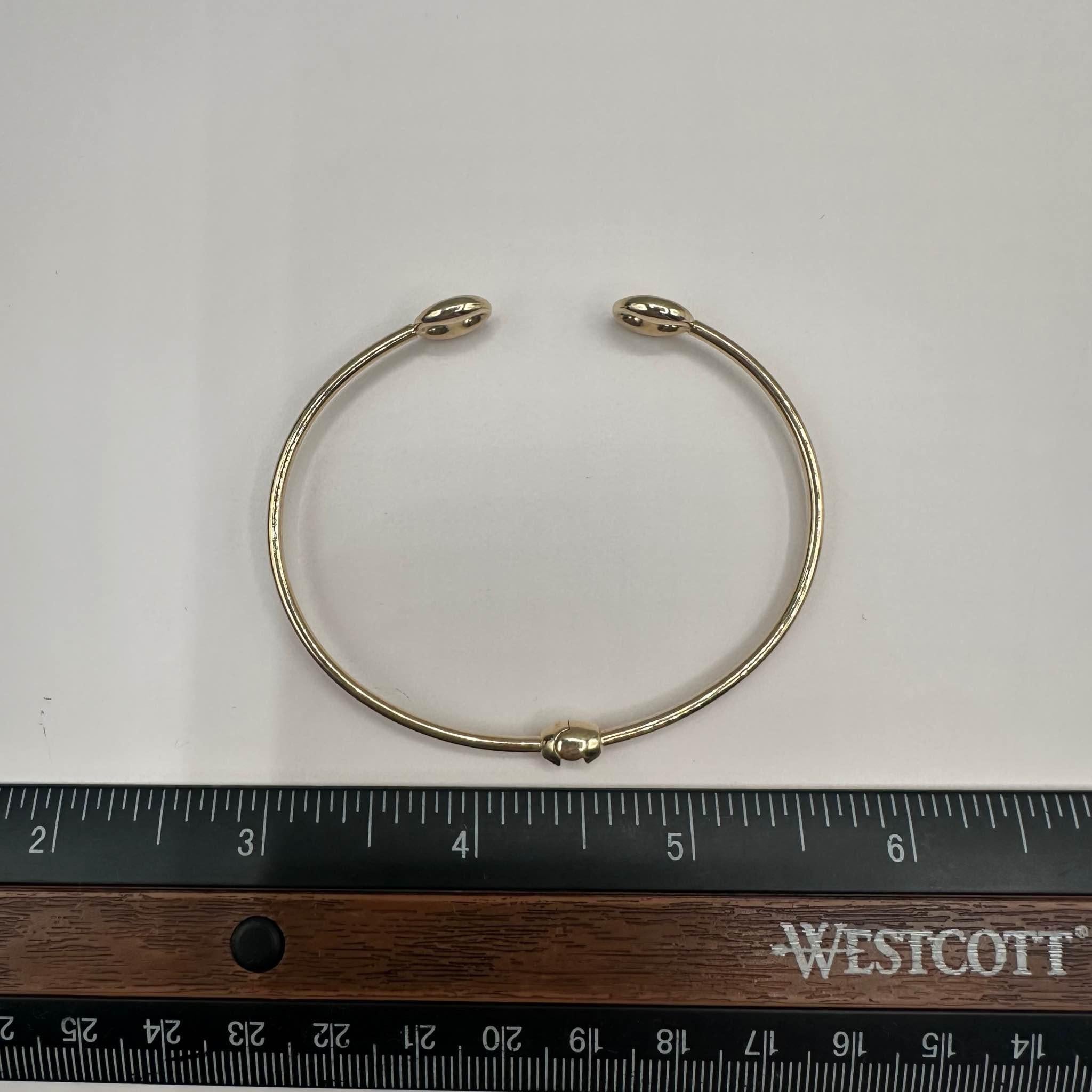 14kt Gelbgold Puff Link Armreif - 7