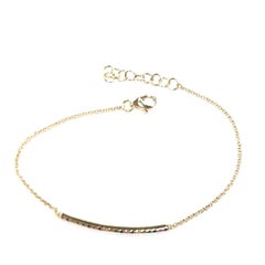 14kt Gelbgold Regenbogen Bar Armband Minimalistisches Design