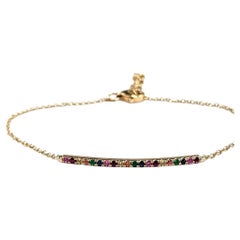 14kt Yellow Gold Rainbow Bar Bracelet Minimalist design 14kt Yellow Gold Rainbow Bar Bracelet Minimalist design