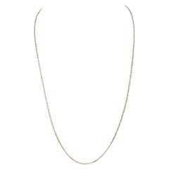 14kt Yellow Gold Rolo Chain – 22" Length, Italian Made