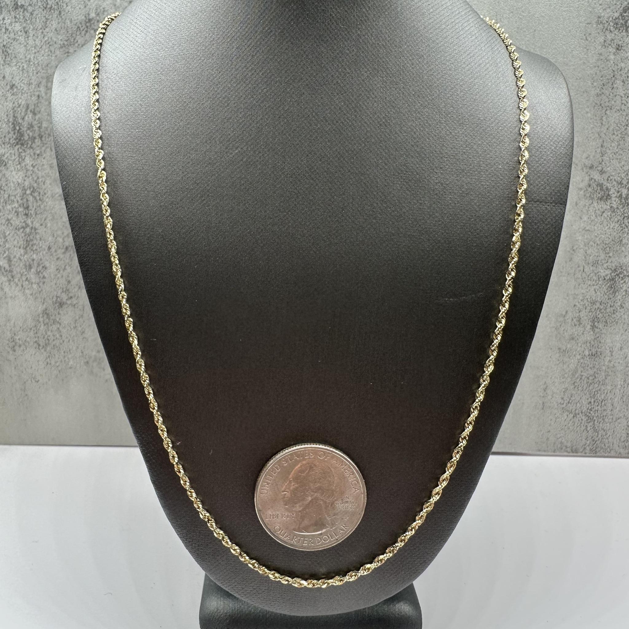 14kt Yellow Gold Rope Chain - 24