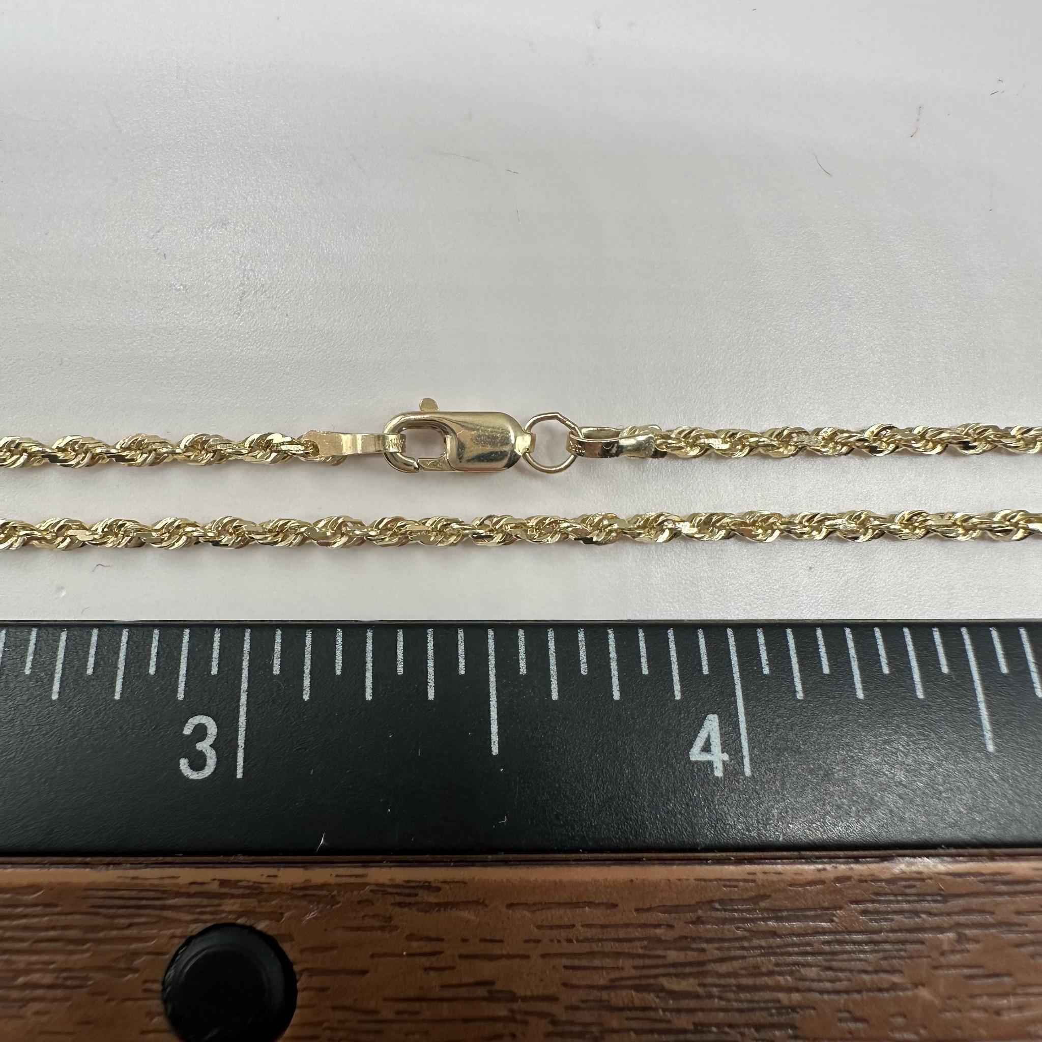 Women's or Men's 14kt Yellow Gold Rope Chain - 24