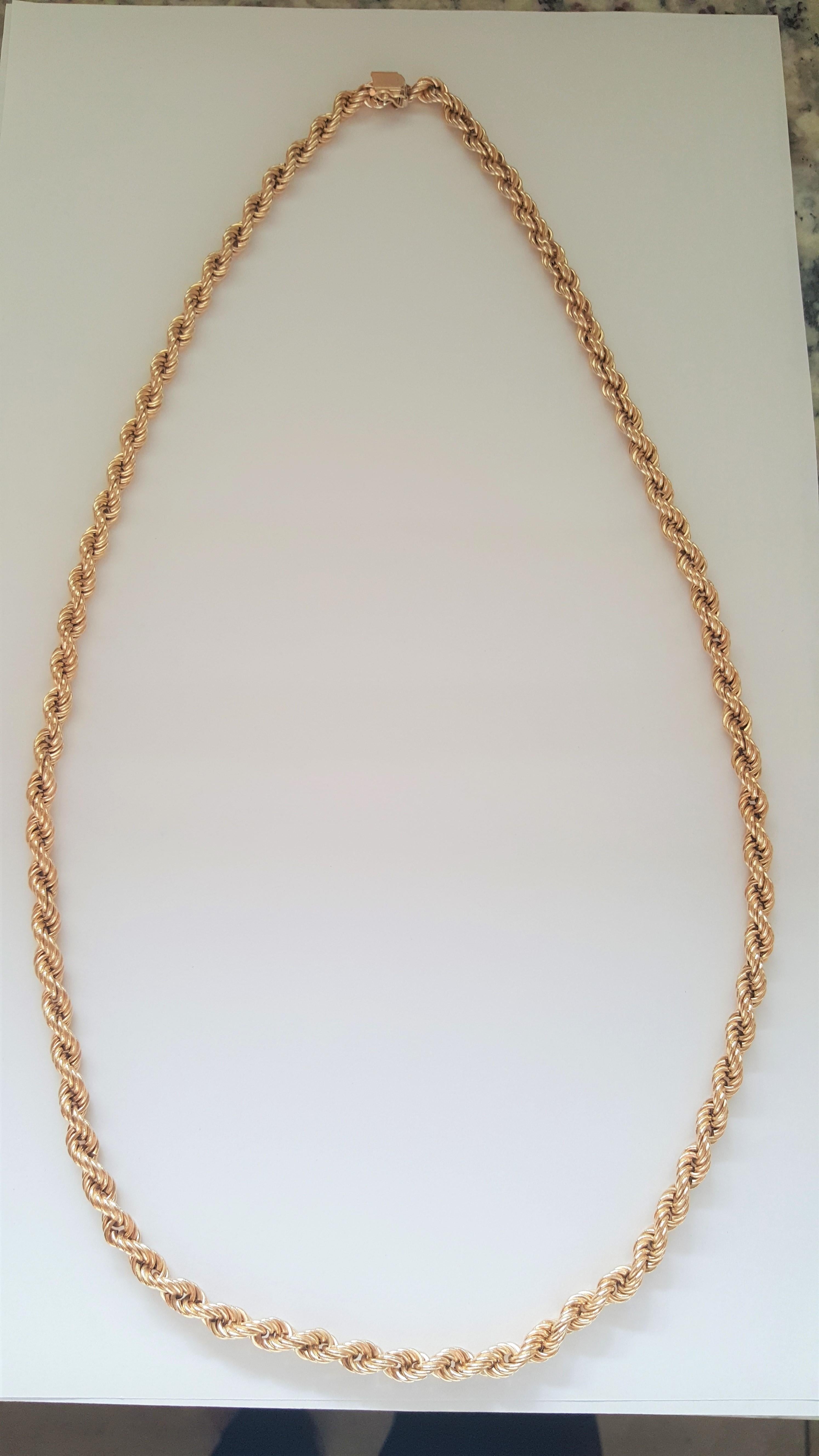 gold rope chain 30 inches