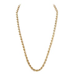 14kt Yellow Gold Rope Chain, 42.3 Grams, Very Good, 30 Inches, 6.6mm Wide