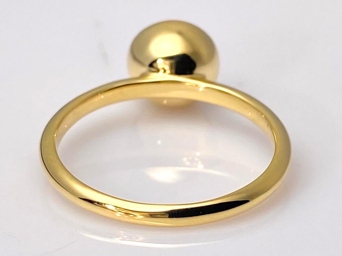 Taille ronde Bague en or jaune 14KT avec chaton en quartz fumé rond en vente