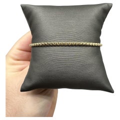 14kt Yellow Gold Rounded Box Chain Bracelet – 7.75in, 2.4mm, 2.93g, New