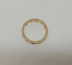 14kt Yellow Gold Ruby and Diamond Eternity Band, Satin Finish, Flush Set