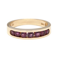 14KT Yellow Gold Ruby Channel Set Band
