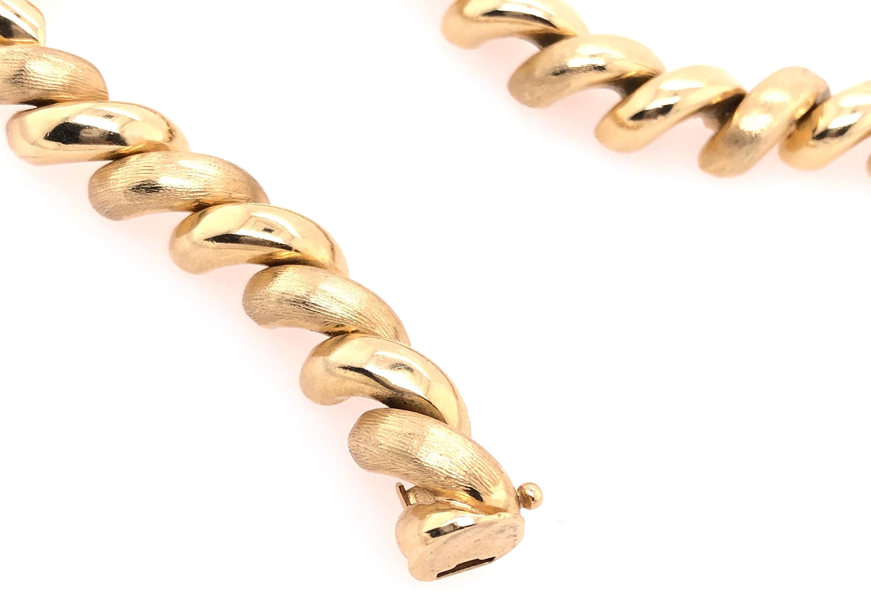 14 Karat Yellow Gold San Marco  Unisex Bracelet 4