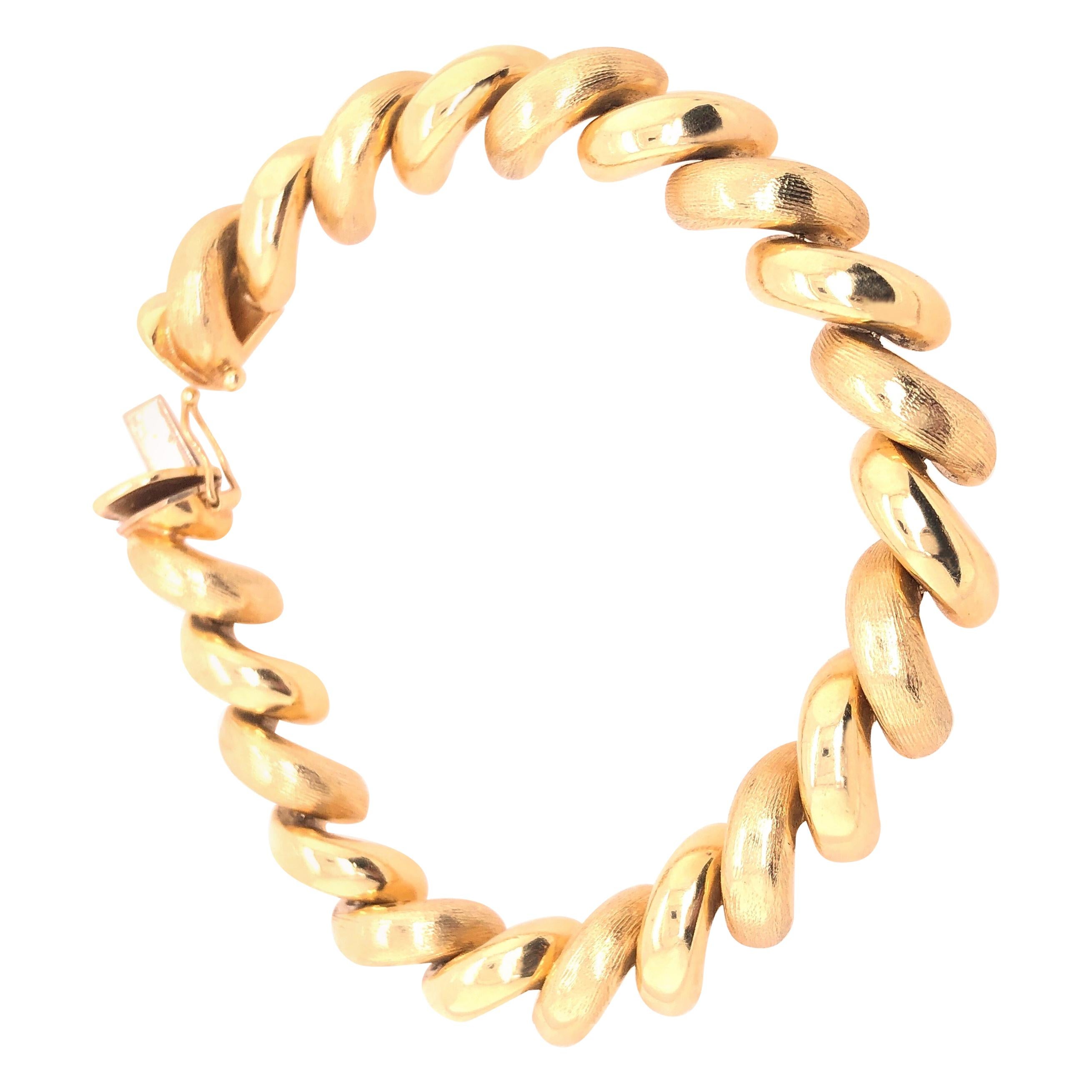 14 Karat Yellow Gold San Marco  Unisex Bracelet