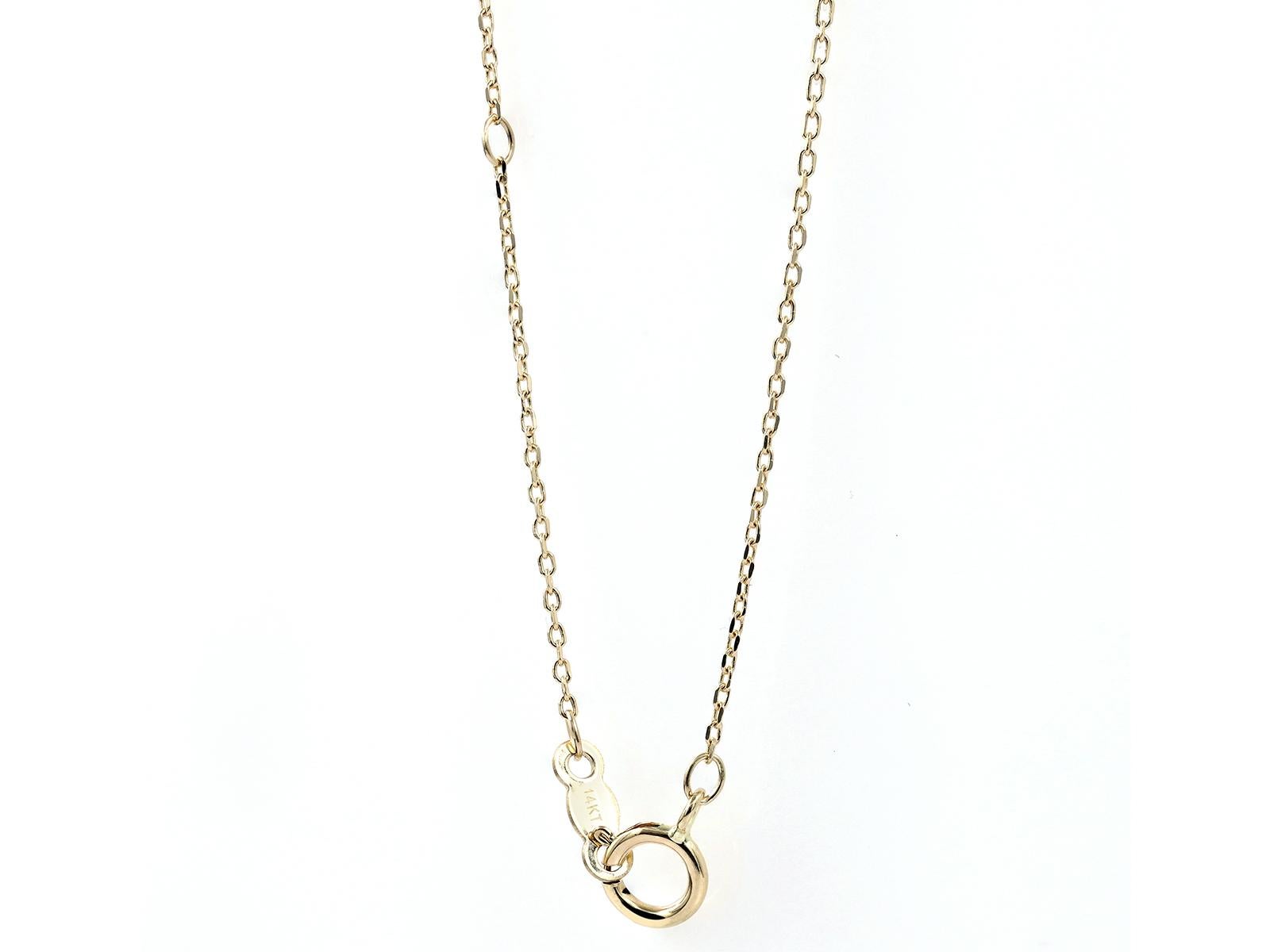 Collier papillon en or jaune 14KT, saphir bleu et diamant blanc en vente 3