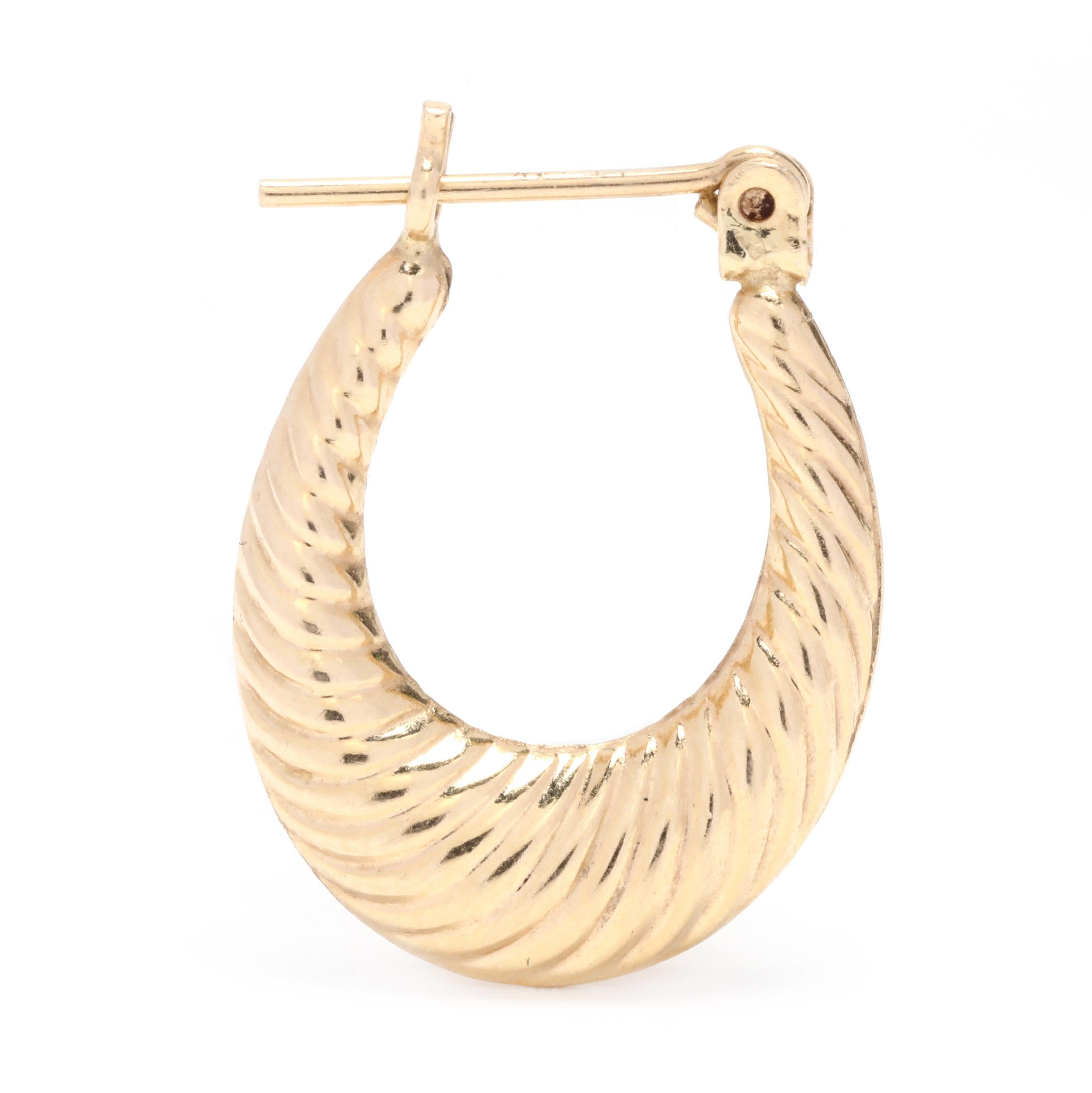 tapered gold hoop earrings