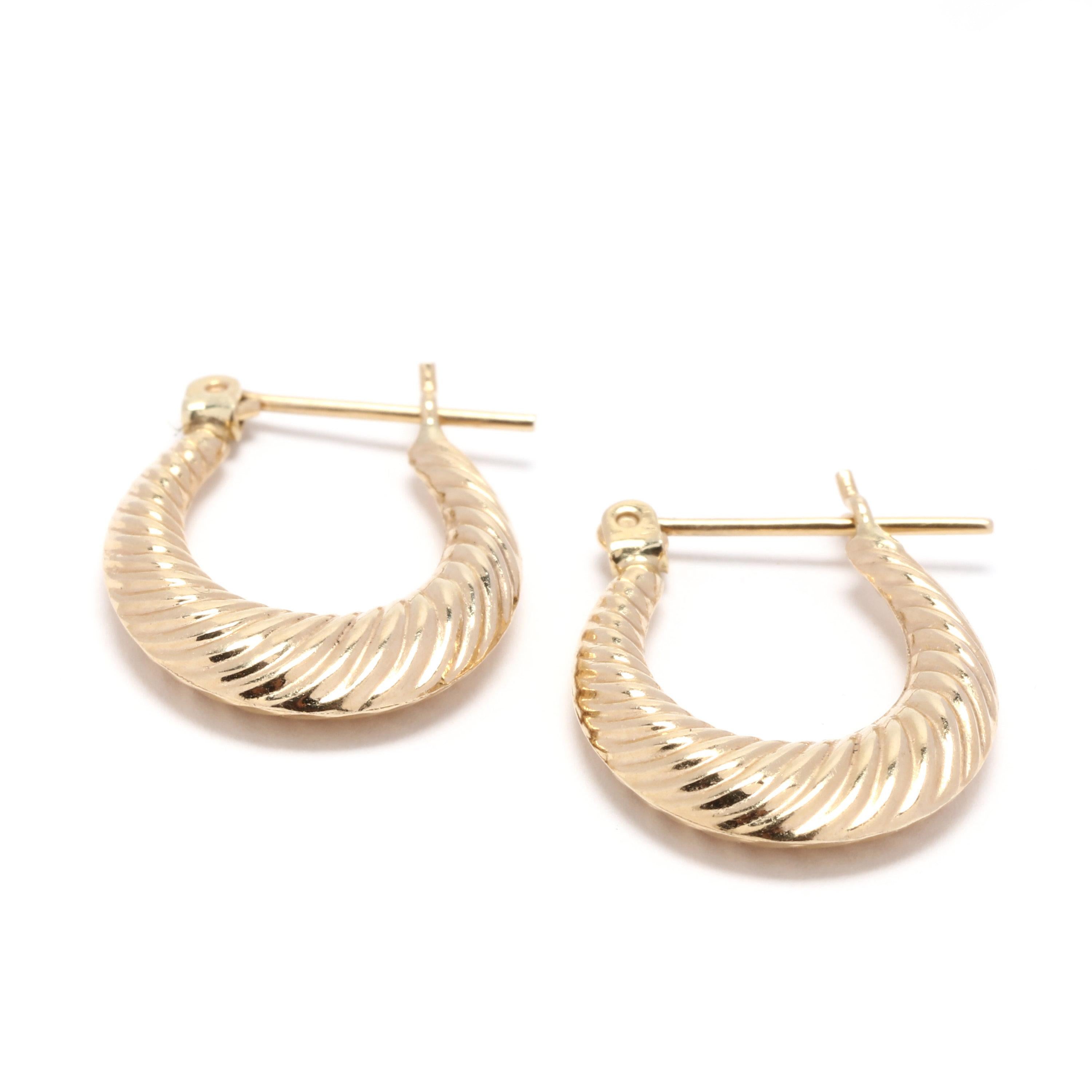 tapered gold hoops
