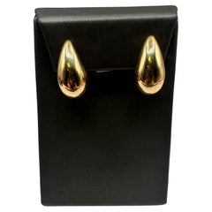 14kt Gelbgold Teardrop Ohrstecker - 2.1 Gramm, hohl, Neu