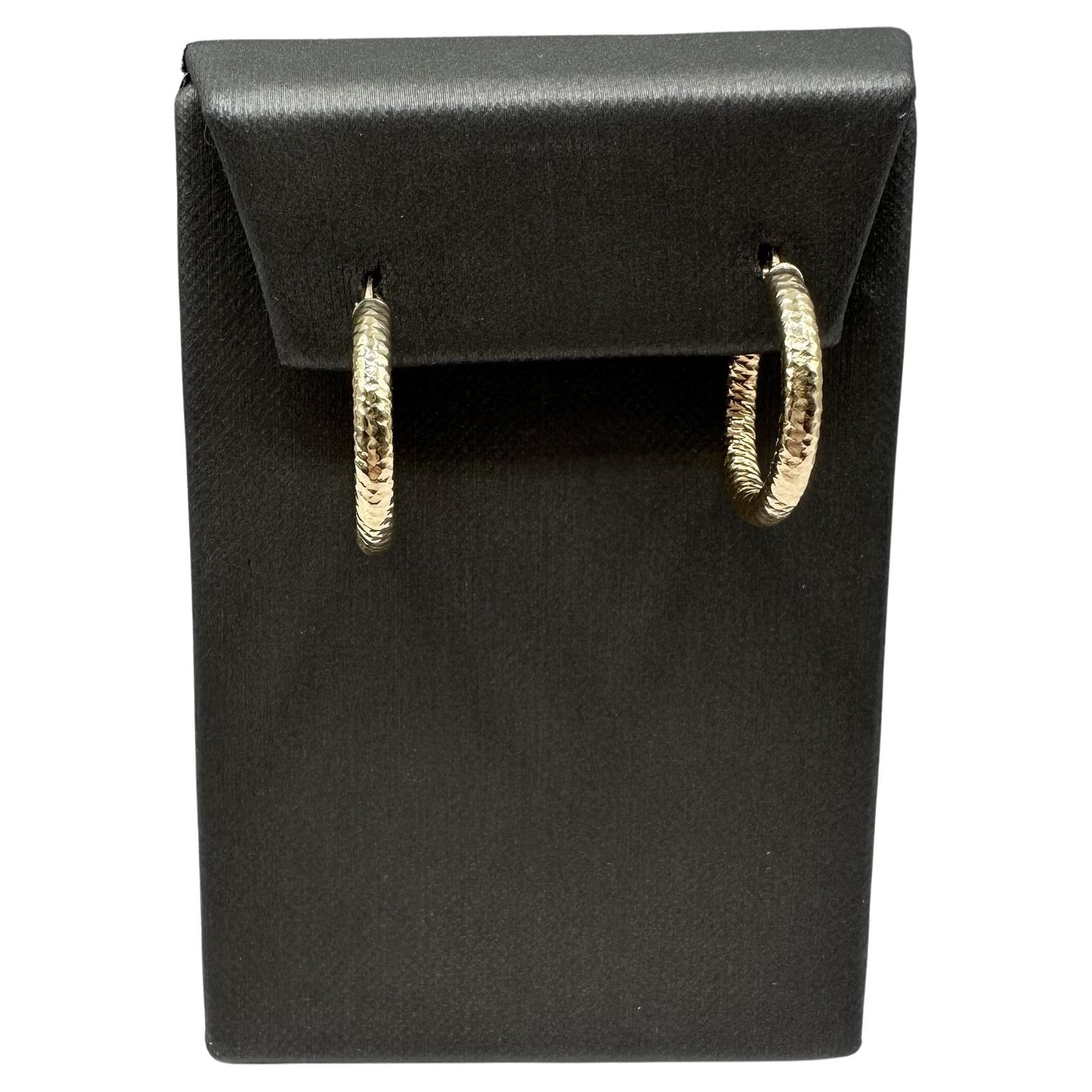 Orecchini a cerchio in oro giallo 14kt - 3/4in, 2.9mm, 2g, New