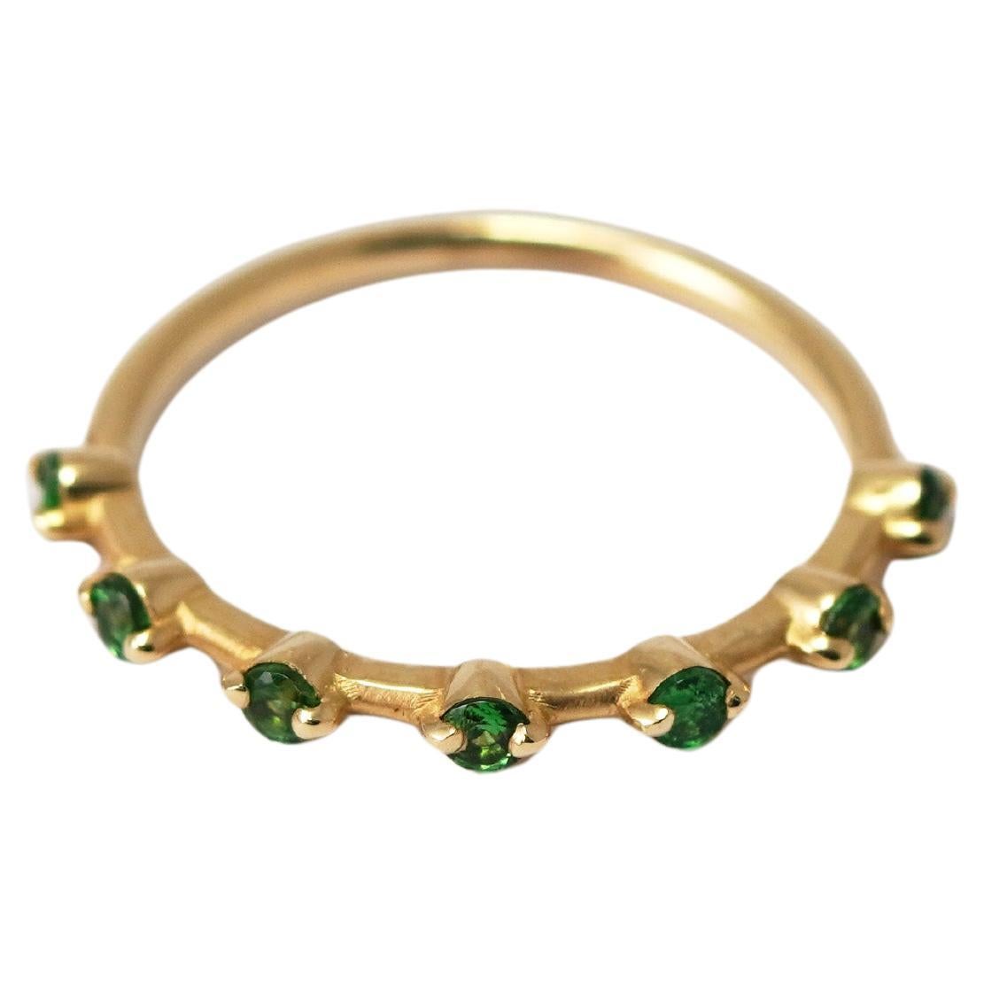 14kt Yellow Gold Tsavorite Garnet Ring